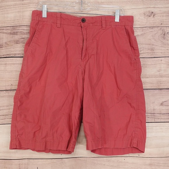 Izod Other - IZOD Saltwater Shorts Mens 32 Red Chino Cotton Canvas 10 Inseam Casual Summer